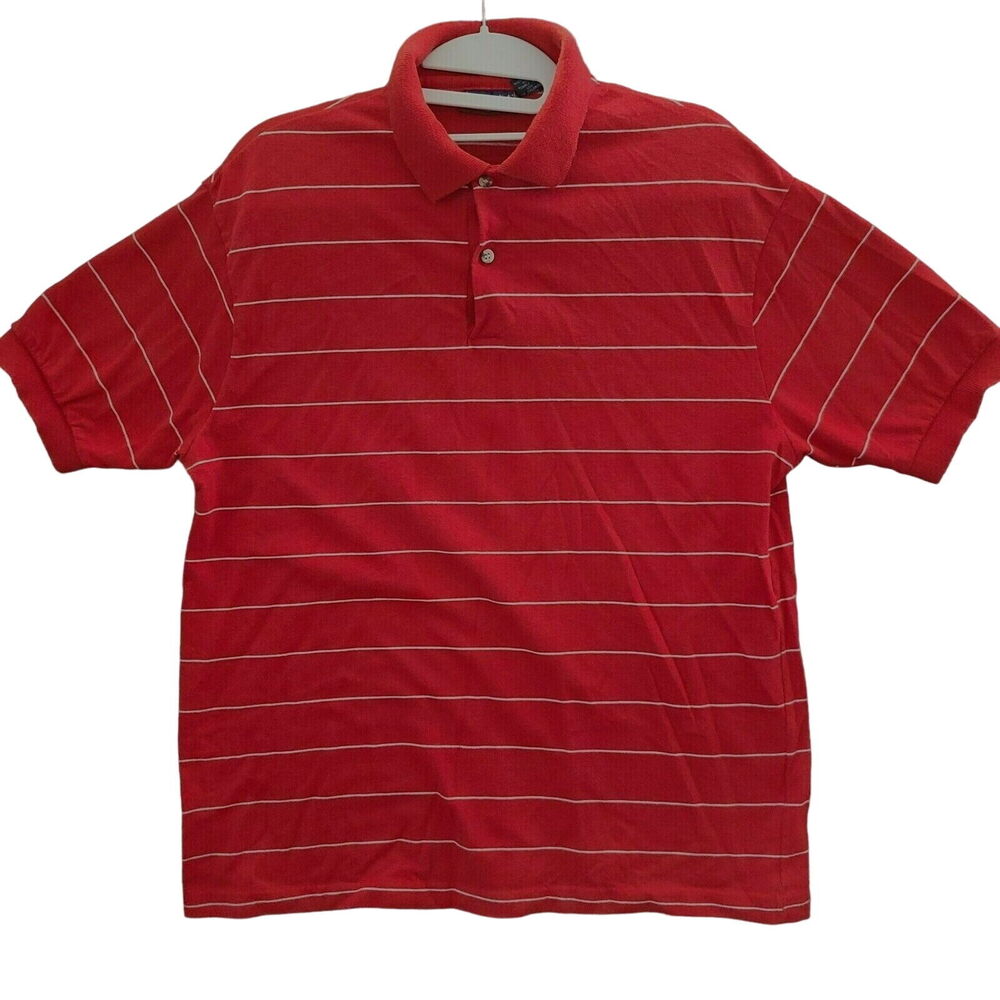 Traditionalist Mens Polo Multicolor Size XL Cotton Blend Short Sleeve Collar